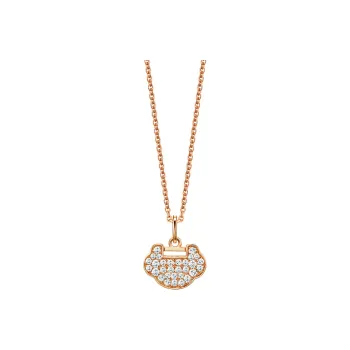 Qeelin Yu Yi 18K Rose Gold Diamonds Necklaces Women's
