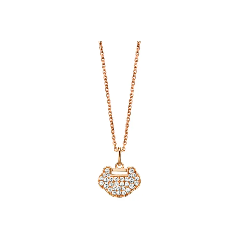 Qeelin Yu Yi 18K Rose Gold Diamonds Necklaces Women's-0