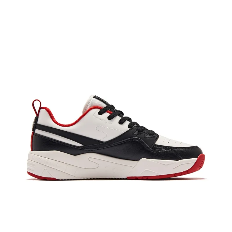 Erke Hair Loss Cushioned Wear Resistant Breathable Low Top Skateboard Shoes Men's University Red-1