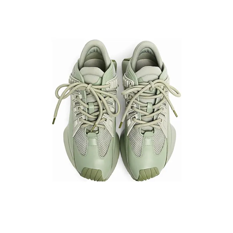 DYMONLATRY Wear-Resistant Low-Top Sports Casual Shoes 4cm Women's Pea Green-3
