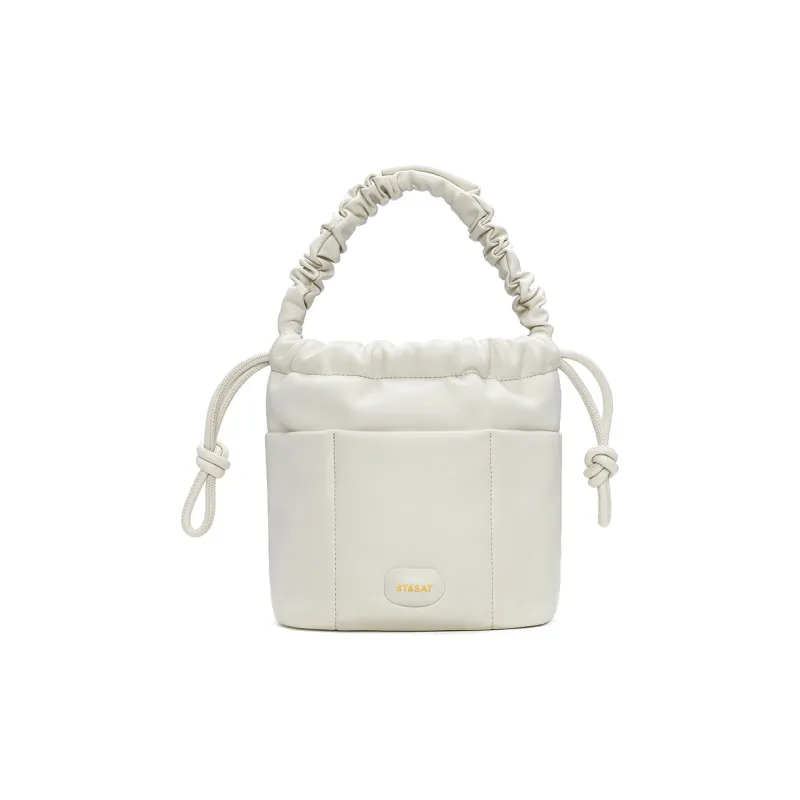 ST&SAT Cow Leather Shoulder Bag Crossbody Bag Handbag Bucket Bag Women's Multicolor-3