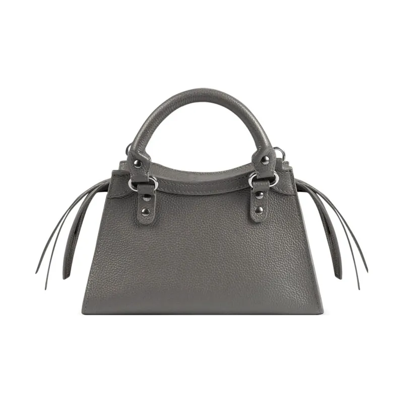 Balenciaga Neo Classic Grained Calfskin Shoulder Bag Crossbody Bag Handbag Mini Women's Gray-3