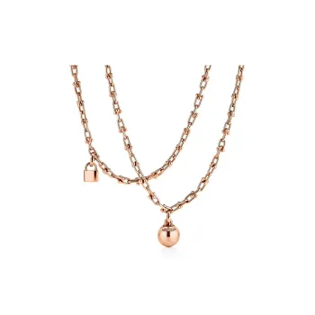 TIFFANY & CO. Hardwear Series 18K Rose Gold Necklaces Women's
