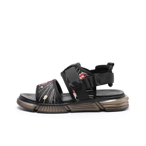 TRUMPPIPE Beach Sandals Men Black