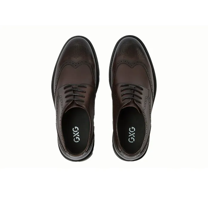 GXG Dress Shoes Men Low Top Black/Dark Brown-8