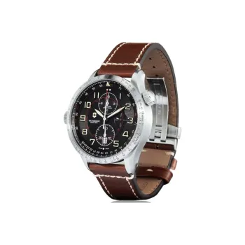 VICTORINOX Automatic Mechanical Movement Unisex Watch 45mm Black Dial 241710 Air Long Officer
