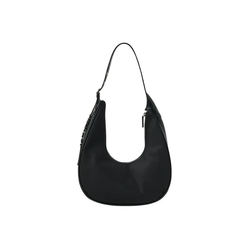 NERDY Nylon Crescent Bag Shoulder Bag Women's Black/Cream-2