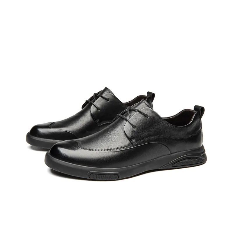 FAPAI Men's Casual Shoes Men Low Top Black-1