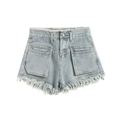 WOWI Denim Shorts Women's Vintage Blue