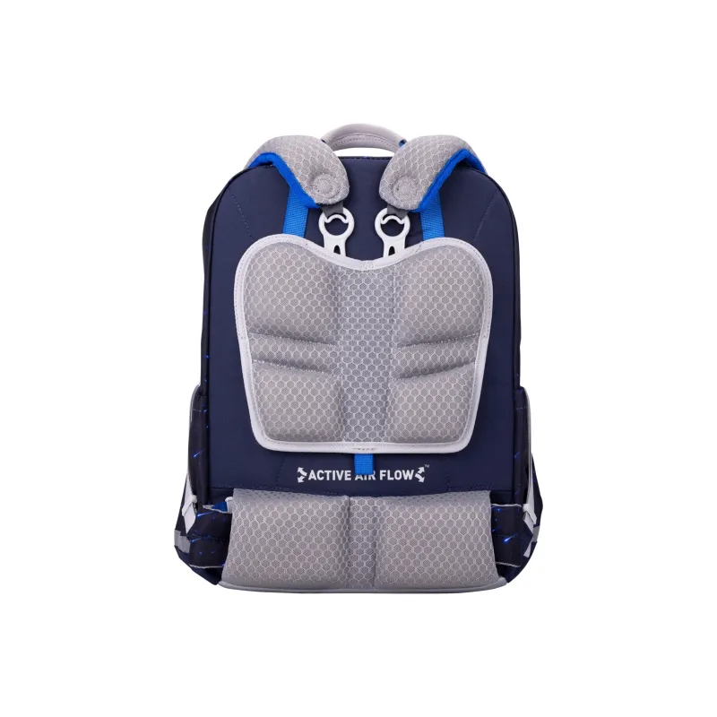 MOONROCK Polyester Backpack Medium Size Unisex Blue/Purple/Red-4