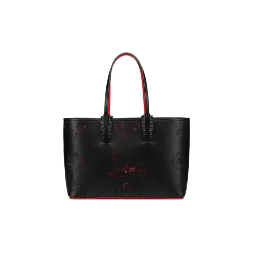 CL LUBOTING Leather Combo Bag Tote Bag Shopping Bag Handbag Small Size Women's Black