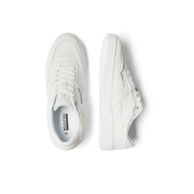 Rockfish 902 Collection Fashion Versatile White Sneakers Anti Slip Wear Resistant Low Top Skateboard Shoes Men's White-2