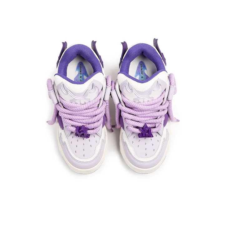 YJ Stylish Skateboarding Shoes Unisex Purple-3