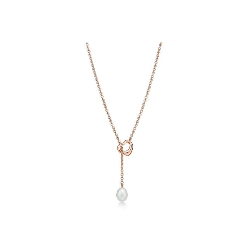 TIFFANY & CO. Elsa Peretti® 18K Rose Gold Pearl Necklaces Women's-1