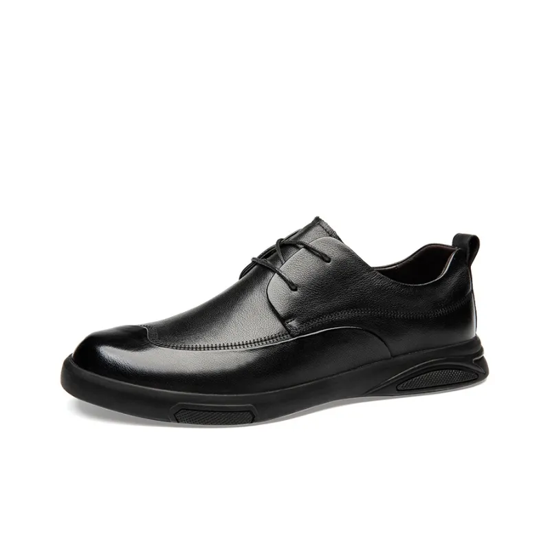 FAPAI Men's Casual Shoes Men Low Top Black-0