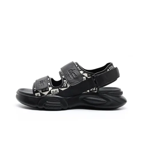 TRUMPPIPE Beach Sandals Men Black/White