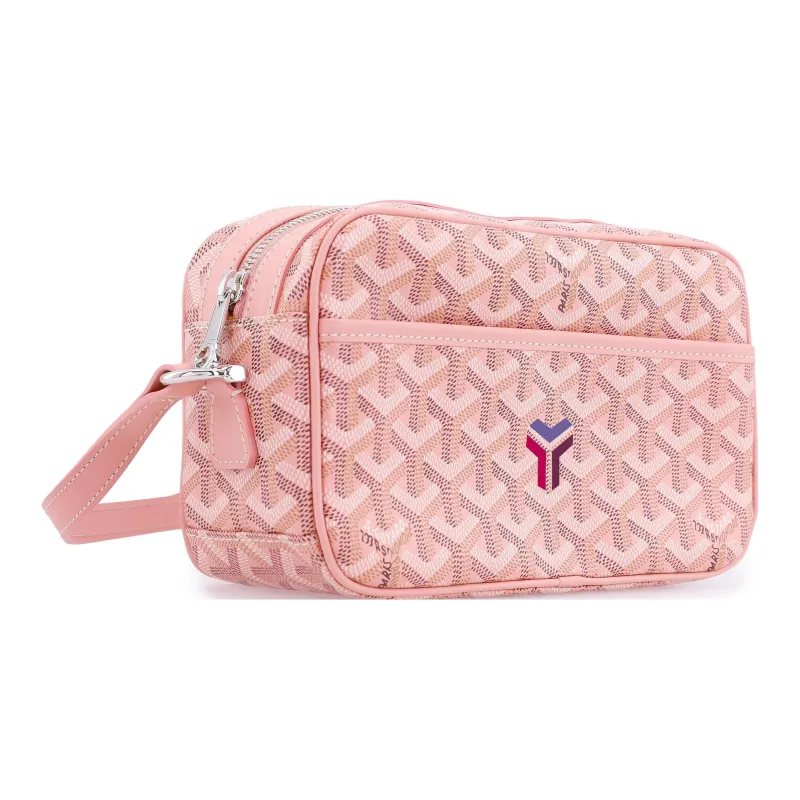 GOYARD Canvas With Calfskin Camera Bag Shoulder Bag Crossbody Bag Small Size Women's Pink-1