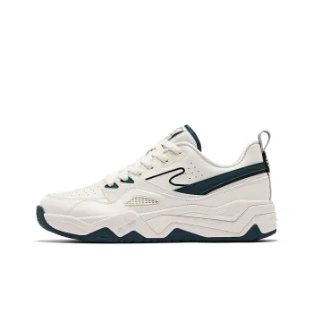 Erke Hair Loss Slip Resistant Cushioning Wear Resistant Breathable Low Top Skateboard Shoes Men's White Green
