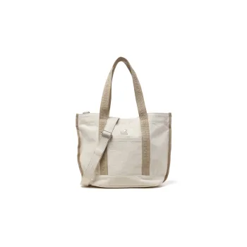 KANGOL Cotton Tote Bag Shopping Bag Portable Crossbody Bag Shoulder Bag Regular Unisex Beige
