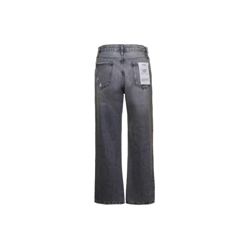 FRAME Le Jane Distressed Cropped Jeans-1