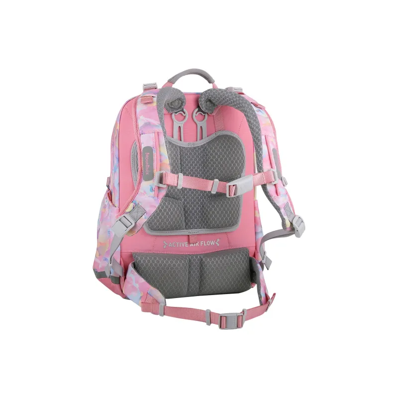 MOONROCK Polyester Backpack Medium Size Unisex Blue/Purple/Red-21