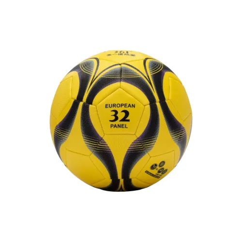 361° Size 5 Soccer PVC Machine Stitched Soccer Ball Unisex Star Shadow Black Yellow