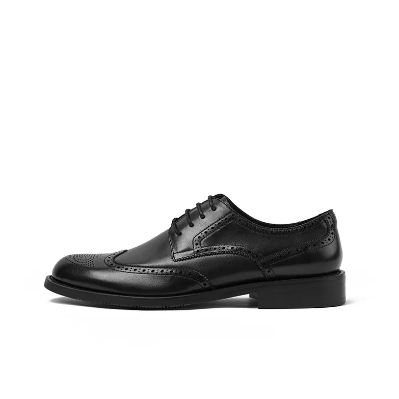 GXG Dress Shoes Men Low Top Black/Dark Brown-0
