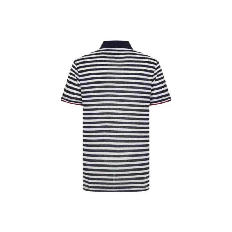Tommy Hilfiger Logo patch Striped Polo Shirt-1