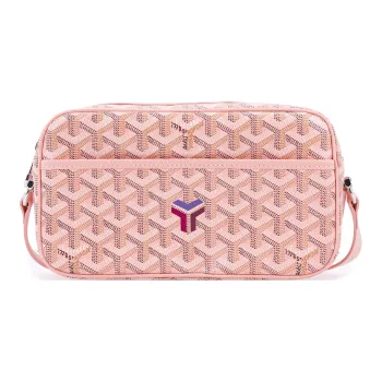 GOYARD Canvas With Calfskin Camera Bag Shoulder Bag Crossbody Bag Small Size Women's Pink