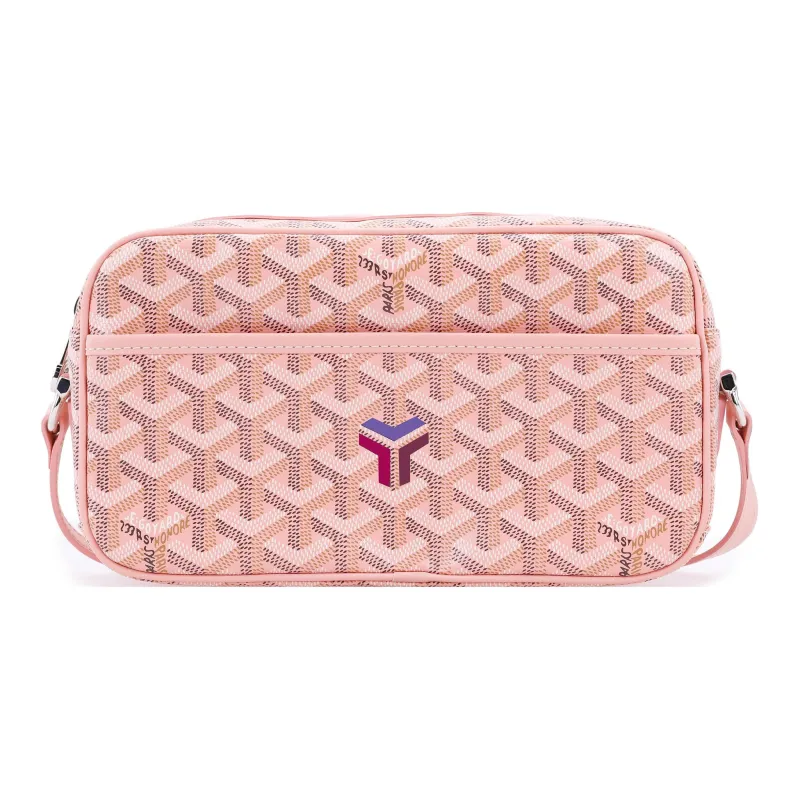 GOYARD Canvas With Calfskin Camera Bag Shoulder Bag Crossbody Bag Small Size Women's Pink-0