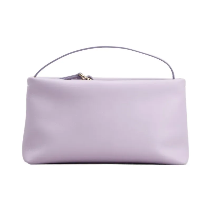 Roger Vivier RV NIGHTLILY Leather Handheld One Shoulder Handbag Mini Women's Light Purple-2