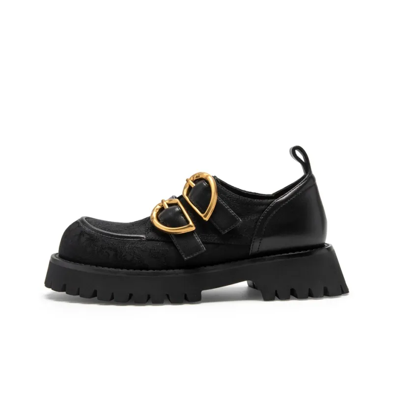 MIO Loafers Women's Low Top Black/Black, White, Blue-6