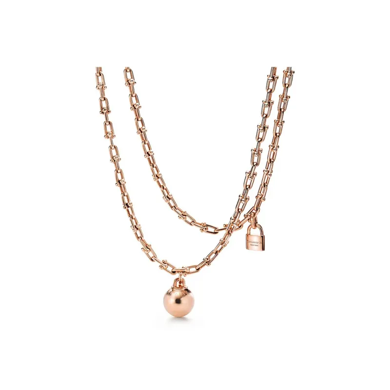 TIFFANY & CO. Hardwear Series 18K Rose Gold Necklaces Women's-1