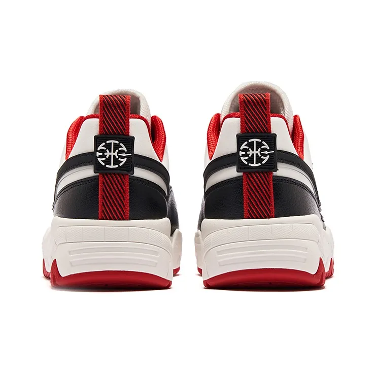 Erke Hair Loss Cushioned Wear Resistant Breathable Low Top Skateboard Shoes Men's University Red-3