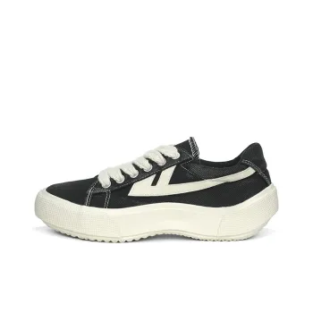 Warrior Sky Power Vintage Macaron Collection Low Top Sports Casual Shoes Unisex Black Beige