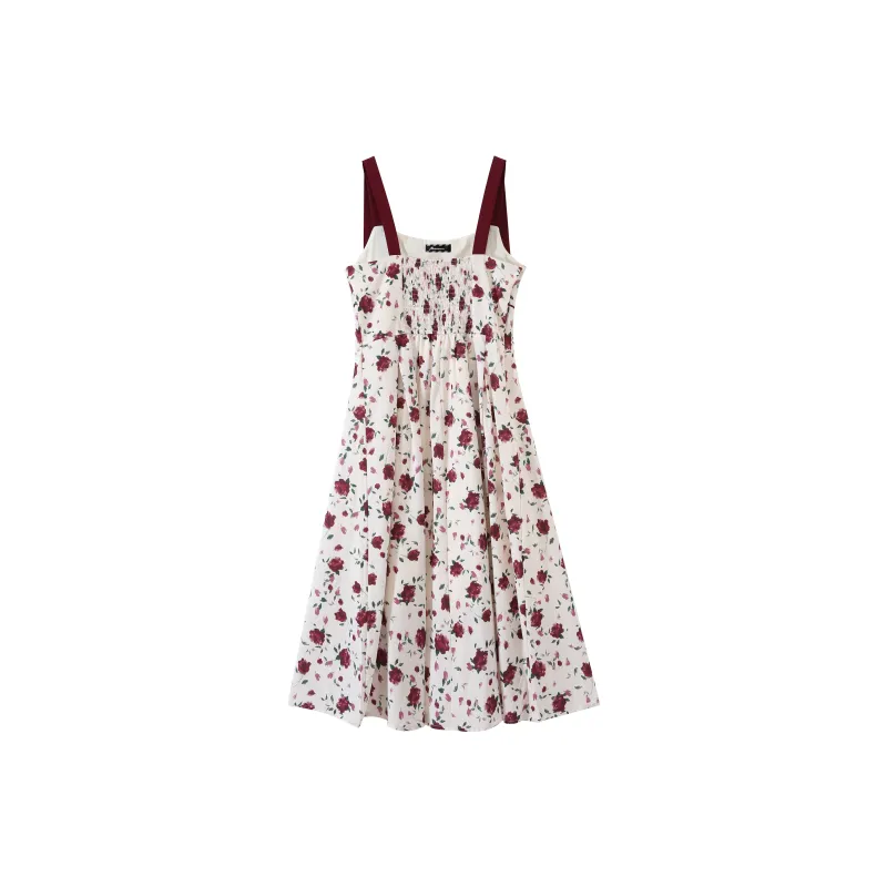 Adeworn Slip Dresses Women's White Floral-1