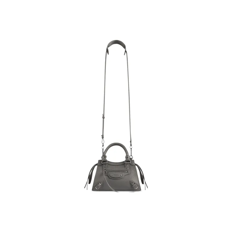 Balenciaga Neo Classic Grained Calfskin Shoulder Bag Crossbody Bag Handbag Mini Women's Gray-1
