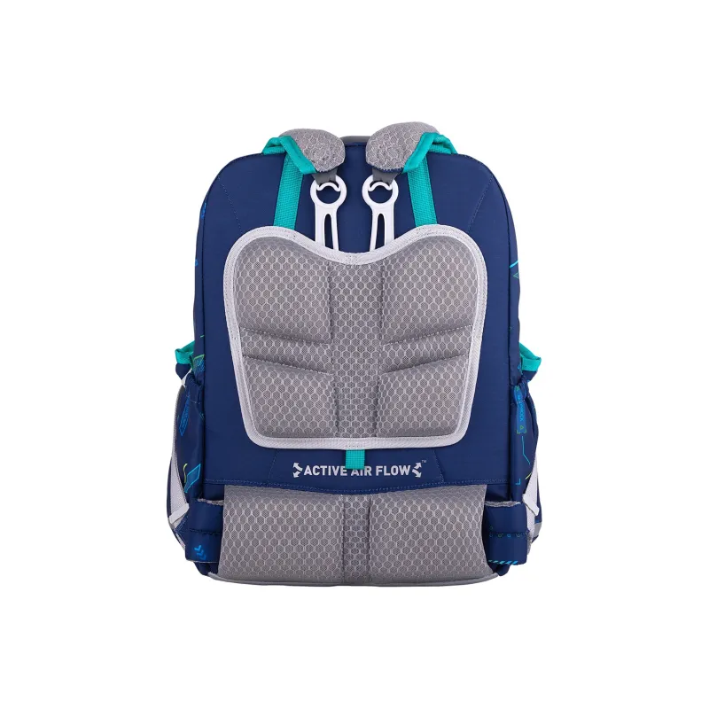 MOONROCK Polyester Backpack Medium Size Unisex Blue/Purple/Red-28