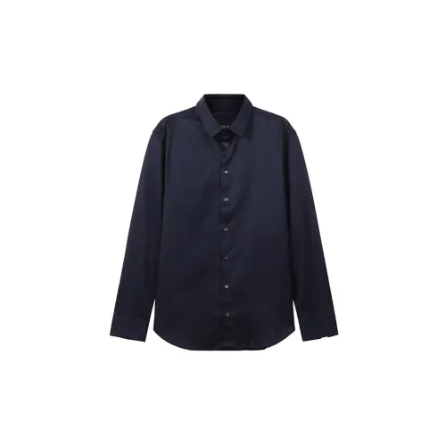 GIORGIO ARMANI Shirts Men Navy Blue