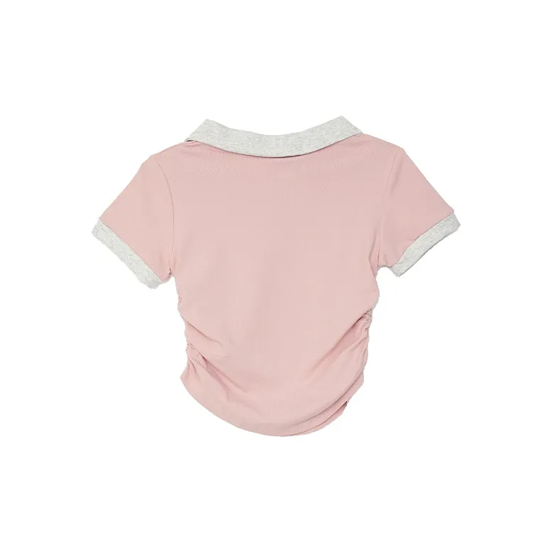 IS SASAINC Crop Tops Women's Pink-1