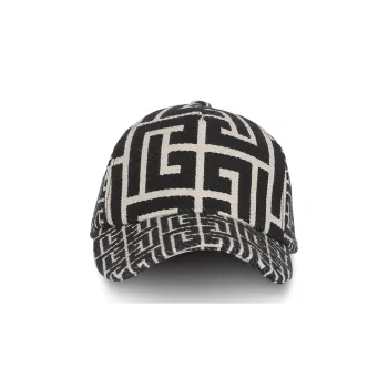 BALMAIN Monogram pattern Baseball Cap