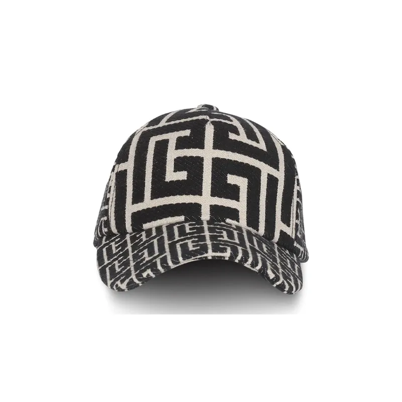 BALMAIN Monogram pattern Baseball Cap-0