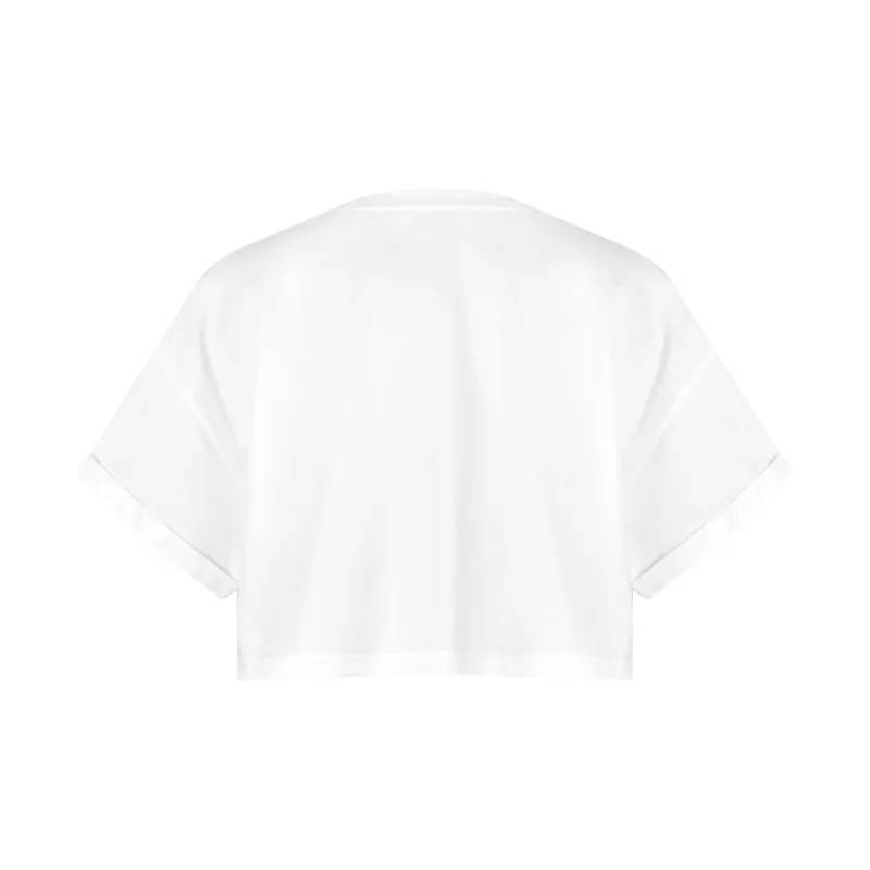 TAMMY TANGS Crop Tops Women's White-1