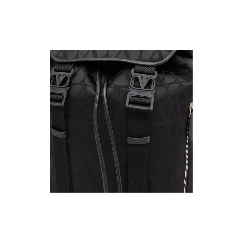 Valentino Iconographe Buckled Drawstring Backpack-5
