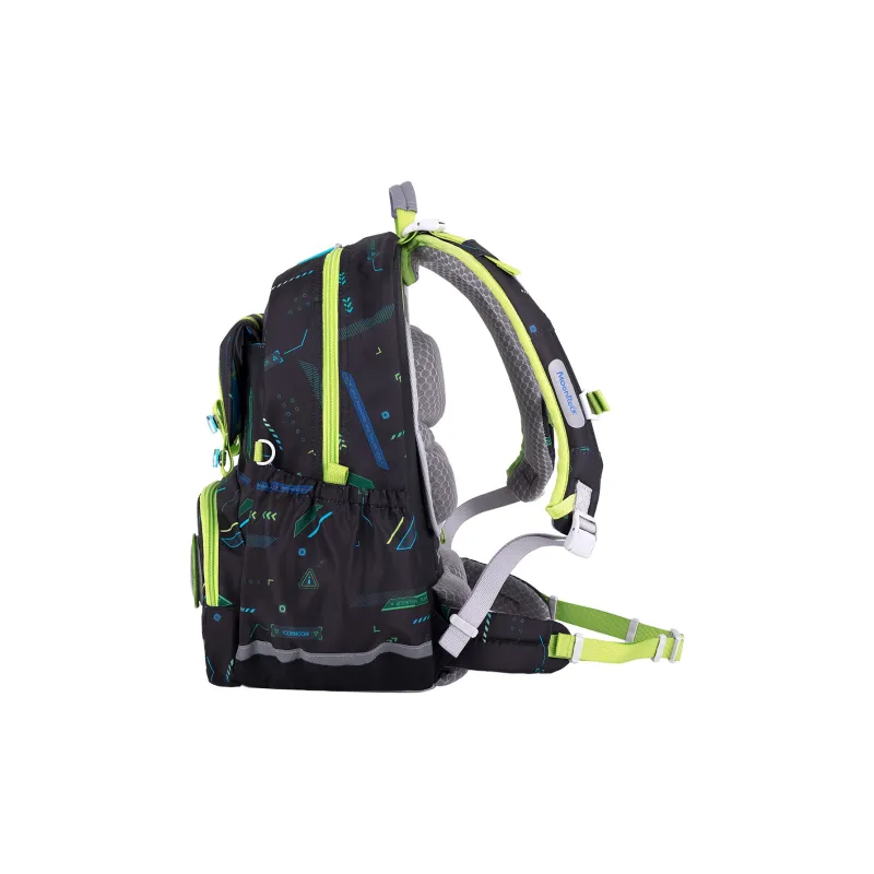 MOONROCK Polyester Backpack Medium Size Unisex Blue/Purple/Red-32