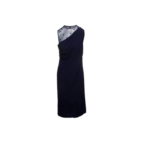 Givenchy 4G Tulle Sleeveless Draped Midi Dress