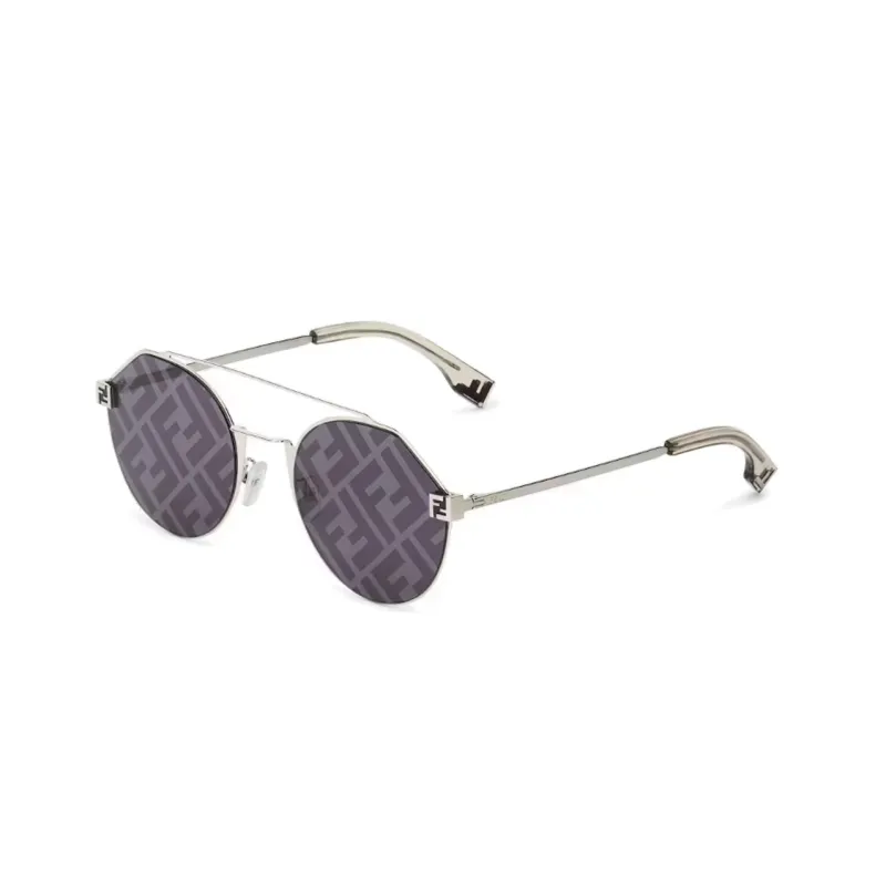 FENDI Alloy Aviator Sunglasses Unisex Silver-0