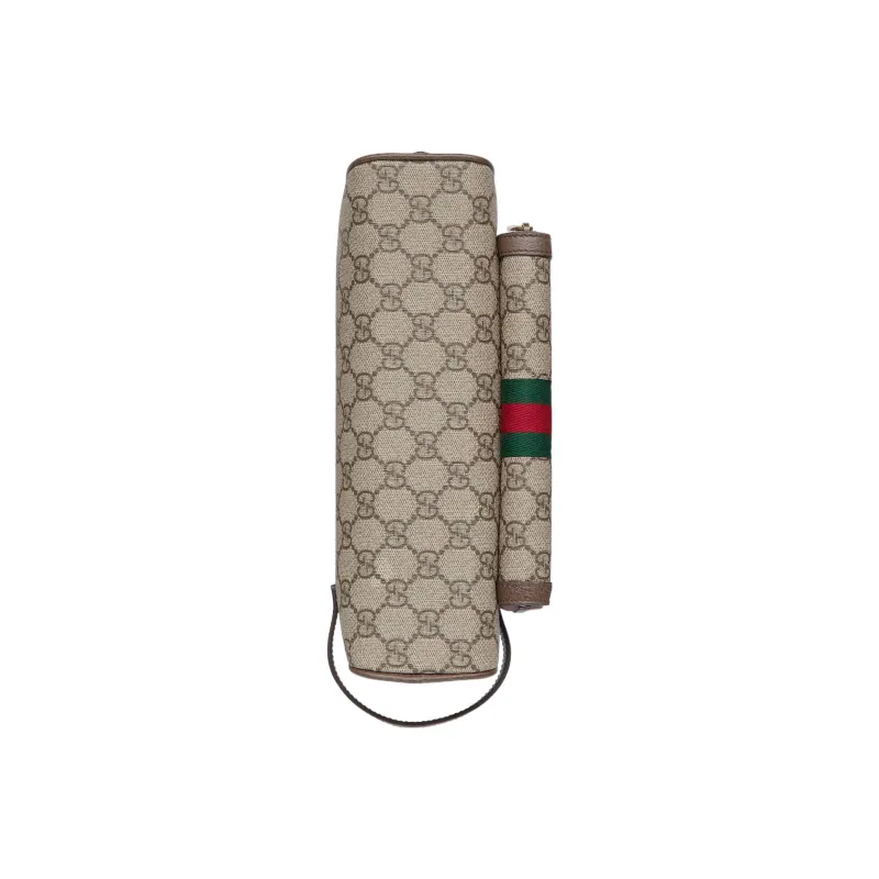 GUCCI Ophidia Canvas With Leather Binding Toiletry Bag Women's Beige/Ebony-6