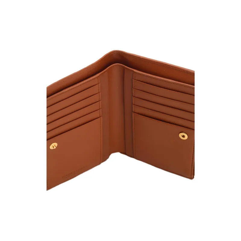 Bottega Veneta Medium Intrecciato Bi Fold Zip Wallet-4