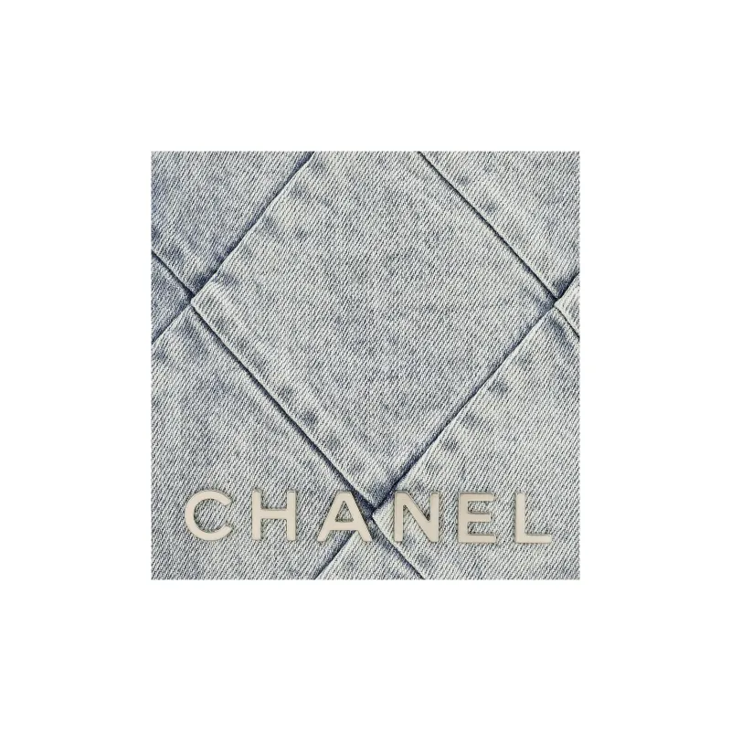 CHANEL 22Bag Calfskin Backpack Women's Denim-4